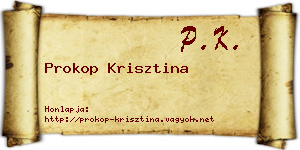 Prokop Krisztina névjegykártya